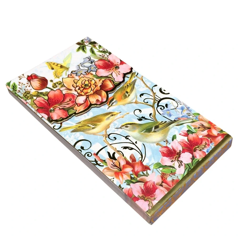 Punch Studio Embellished Long Notepad: Secret Garden (63332)